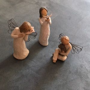 Three Willow Tree Angel statues